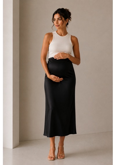 Luvmabelly Myra9036- Saten Etek -siyah