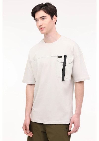 Lumberjack 4m,ml Satyr 11 Erkek Kkol T-shirt Krem