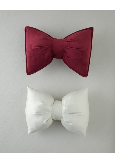 English Home Fiyonklu Dekoratif Kırlent Bordo Bordo