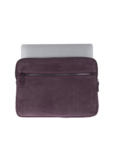 Burgundy Still Hakiki Süet Deri 13-14 İnç Macbook Uyumlu/laptop Kılıfı Bordo