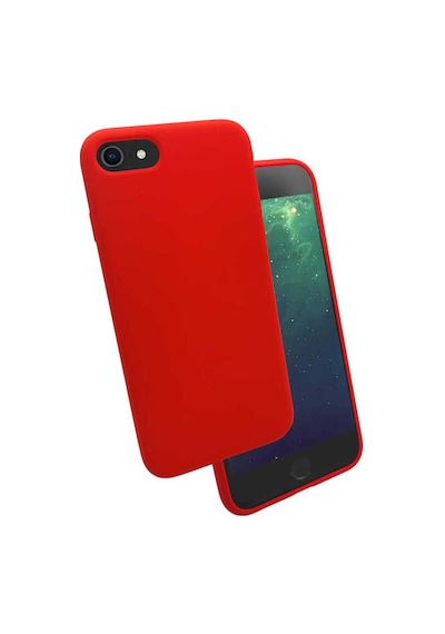 Apple Uyumlu iPhone 7 Plus Kılıf Zore Silk Silikon Kırmızı