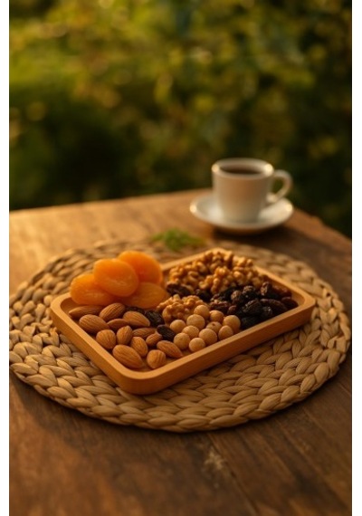 Dikdörtgen Bambu Sunumluk 14x24 Cm Düz Renkli