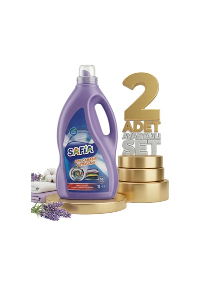 Safia Bitkisel Sıvı Çamaşır Makine Deterjanı Renkliler 2x3 Lt