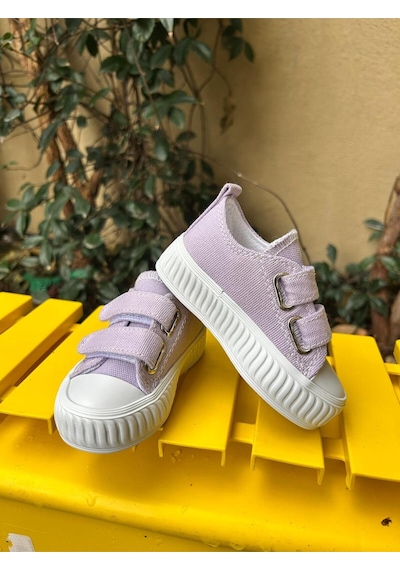 Scarpe Magiche Lila Puffy Tabanlı Kız Çocuk Sneaker Lila