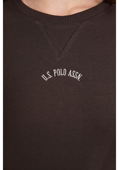 U.S. Polo Assn. Kadın Koyu Kahverengi Sweatshirt 50328959-vr084