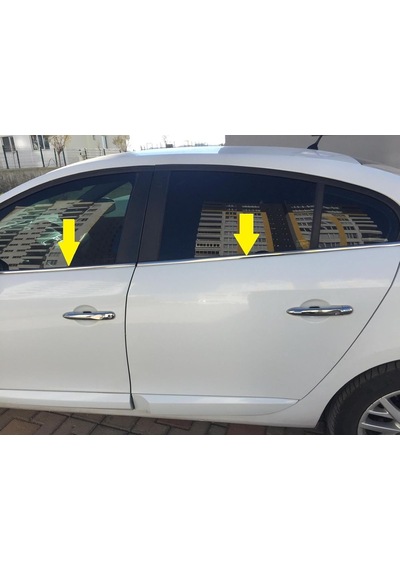 Ebal Oto Aksesuar Krom Cam Çıtası 4 Prç. 2010 Ve Üzeri P.çelik Renault Fluence İle Uyumlu