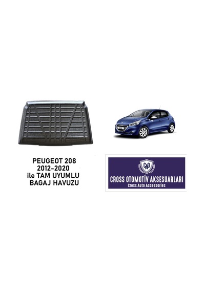 Peugeot 208 (2012-2020) ile Tam Uyumlu Bagaj Havuzu
