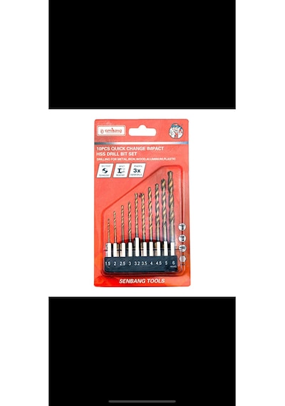 Senbang 10 Parça Hss Impact Matkap Ucu Seti 1.5 6 Mm Quick Change Altıgen Sap Metal Ahşap Alüminyum