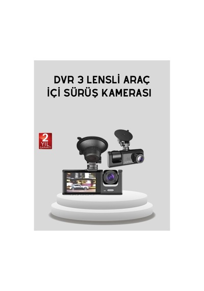 Full Hd Üç Kameralı Araç Kamerası 170 Geniş Açılı Ve Park Destekli - Hs08379144-8438