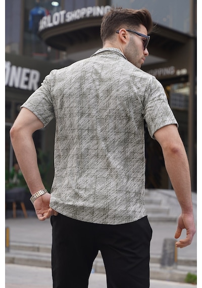 Madmext Erkek Mint Yeşili Klasik Yaka Regular Fit Kısa Kollu Gömlek 5583 Mint Yeşili