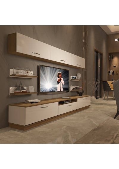 Decoraktiv Trendstyle 8y Mdf Tv Ünitesi Tv Sehpası Pera - Beyaz