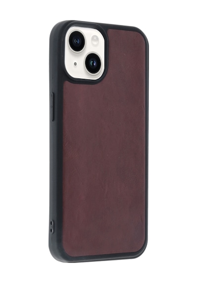 iPhone Uyumlu 14 Kılıf Aras Deri Kapak - Bordo Çok Renkli
