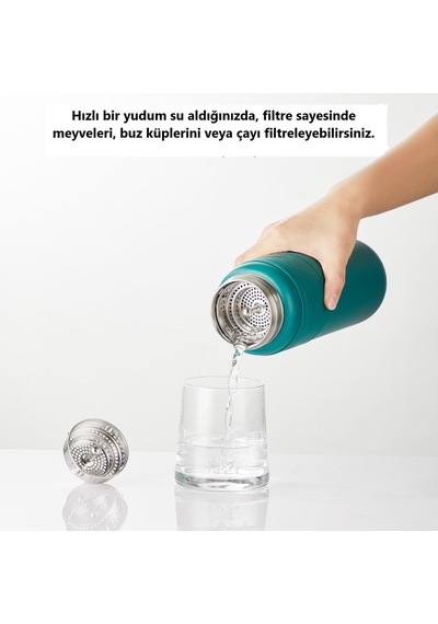Tkk Çelik Termos Matara 500 Ml Turkuaz