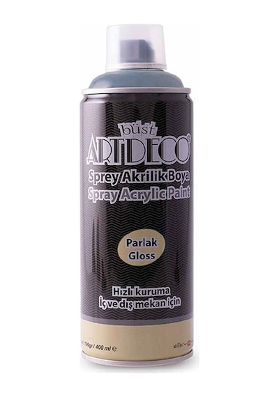 Artdeco Akrilik Sprey Boya 400 Ml Koyu Gri Y-400-760 Çok Renkli