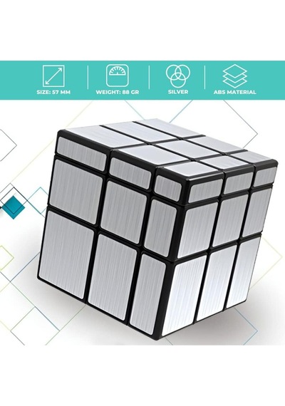 Moyu 3x3 Mirror Küp Gümüş Aynalı Parlak Zeka Küpü Akıl Küpü Rübik Küp