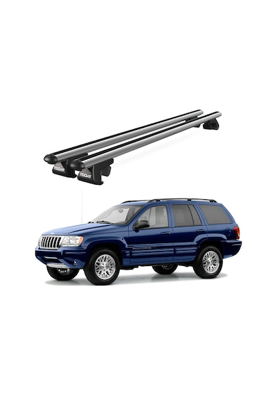 Venüs Jeep Grand Cherokee 1999-2005 Uyumlu Gri Ara Atkı Port Bagaj Tavan Barı