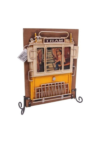 Dekoratif Metal Çerçeve Tramvay Dekorlu Vintage Hediyelik Arbltgsftn8ıxjzd234