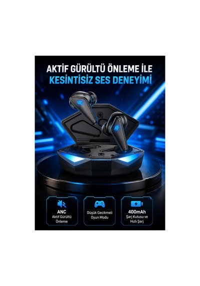 Profesyonel Bluetooth 5.0 Kulaklık Dokunmatik Kontrol, 3d Surround Ses Renk