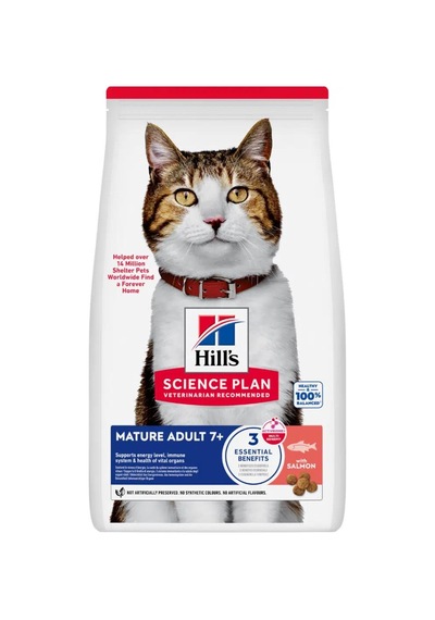 Hill's Scıence Plan +7 Somon Balıklı Yaşlı Kedi Maması 1,5 Kg