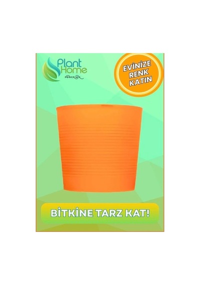 Hüskon Ticaret Turuncu Drenajlı 9.5 Litre Dekoratif Bitki Saksısı - Iç-dış Mekan Bitkileri Için Uygun Saksı