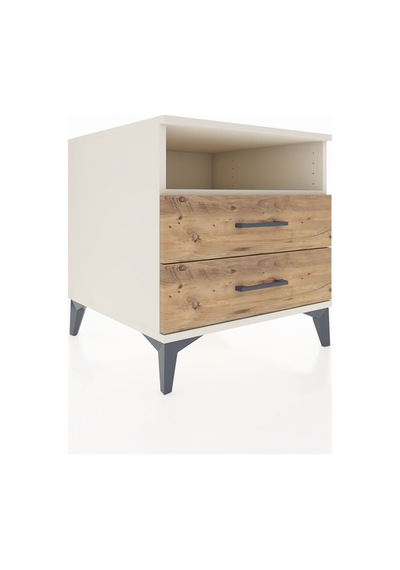Kronos Komodin Tek Raflı 2 Çekmeceli 60x59x64 Aytaşı-çam Aytaşı