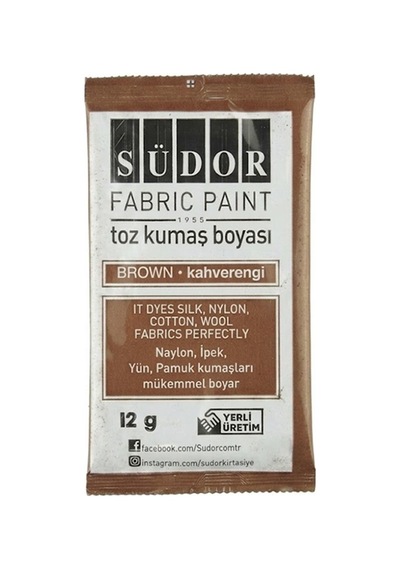 Kumaş Boyası Toz 12 Gr 1 Adet Südor Toz Kumaş Boyası Kot Pantalon Gömlek Tişört Tekstil Kumaş Boyası 1 Adet Kahverengi