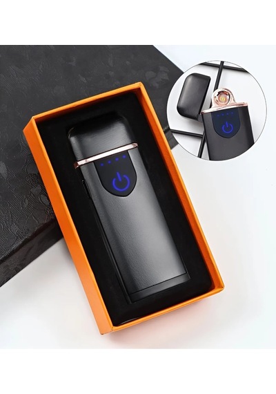 Delux Serisi Yeni Nesil Modern Aksesuar Erkek Arkadaş E - 2 Usb Şarjlı Elektronik Çakmak - Siyah