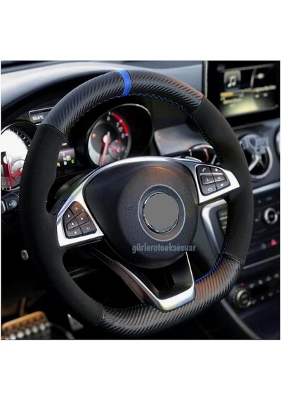 Fiat Fiorino Alkantra-Karbon Yüzüklü Direksiyon Kılıfı