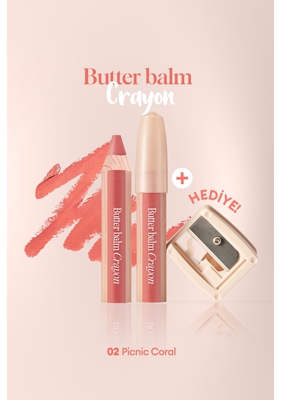 Clıo Butter Balm Crayon 002 Picnic Coral 002
