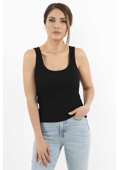 Ritnice Kadın Cotton Premium 5 Li Set Bej, Krem, Beyaz, Antrasit, Siyah Pamuklu Basic Fitilli Atlet