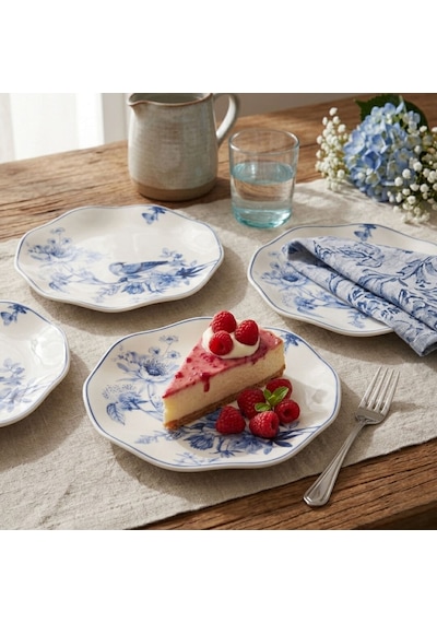 Güral Porselen 6'lı Nesrin 19 Cm Pasta Tabağı 1891 Mavi
