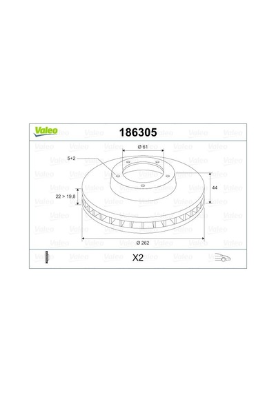 Valeo 186305 On Fren Aynası Dıskı Havalı Laguna I Safrane 2,0 / 2,2 5 Bıjon
