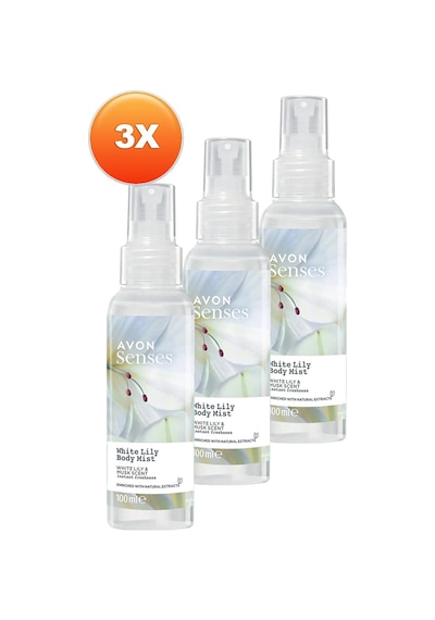 Avon Senses Beyaz Zambak Vücut Spreyi 3 x 100 ML