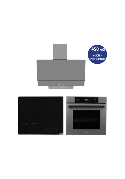 Alveus Afm Serisi Oven Vitro FM7710 + V6-04 + FM3407 Elektrikli Cam Ankastre Set
