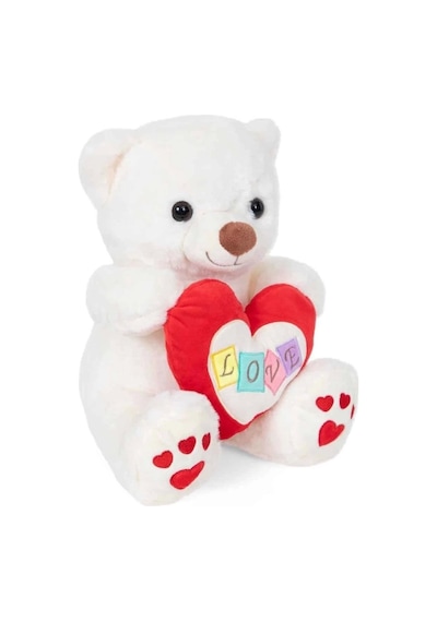 4762 Peluş Ayı Kalpli 30 Cm Çok Renkli