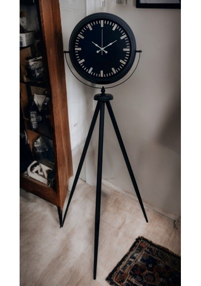Büro Ev Ofis Hediyesi İçin Prestij Siyah Tripod Ayaklı Saat Diğer