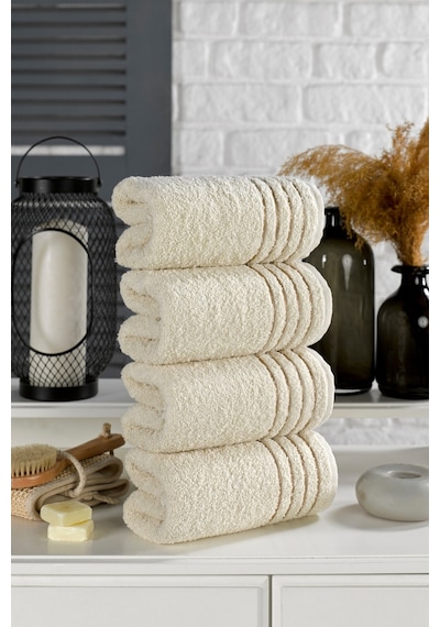 Casnack Diana Havlu Seti 4'lü 800gr. 50x90cm - Bej
