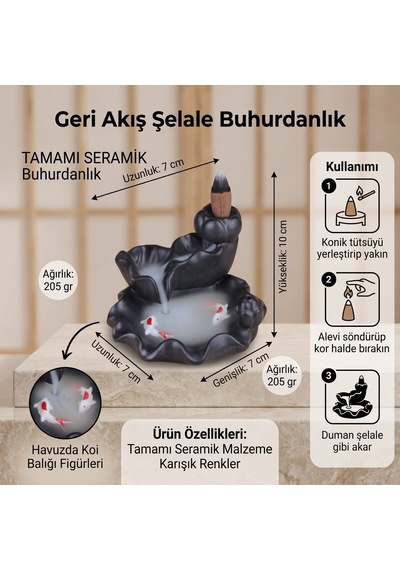 Bakgelal Koi Balığı Figürlü Geri Akış Şelale Tütsülük Seramik Dekoratif Buhurdanlık Ve Konik Tütsü Standı - 9053872240532 Lavanta - Anti-Stres - Beyaz Sabun - Amber - Çikolata - Pudra - Gül - Kahve Bakgelal Koi Balığı Figürlü Geri Akış Şelale Tütsülük Seramik Dekoratif Buhurdanlık Ve Konik Tütsü Standı - 9053872240532 Lavanta - Anti-Stres - Beyaz Sabun - Amber - Çikolata - Pudra - Gül - Kahve