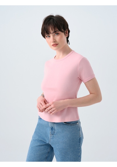 Kadın Tişört Lf2039107 Pembe