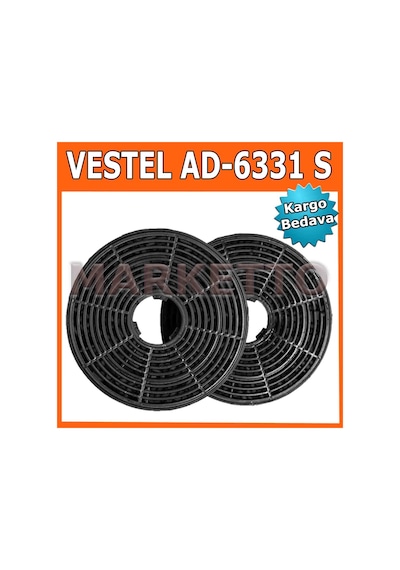 Marketto Vestel Uyumlu AD-6331 S Ankastre Davlumbaz Karbon Filtre 2li Marketto Vestel Uyumlu AD-6331 S Ankastre Davlumbaz Karbon Filtre 2li