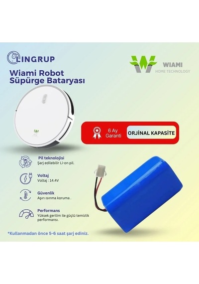 Wiami Fx-7 Robot Süpürge Uyumlu Batarya 3200 Mah -