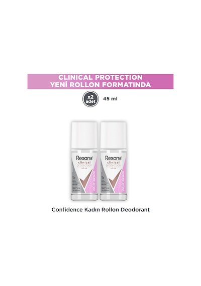 Rexona Clinical Protection Confidence Kadın Roll On 45 Ml X2