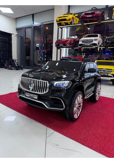 Poyraz Akülü Maserattı Suv Akülü Araba 12v 0-7 Yaş Özel Plaka Siyah