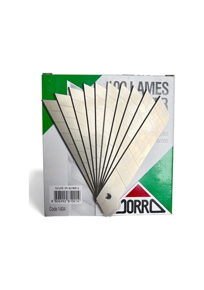 Zorro 1404 Geniş Maket Bıçağı Yedeği 18mm 7 Kırımlı 100 Adet