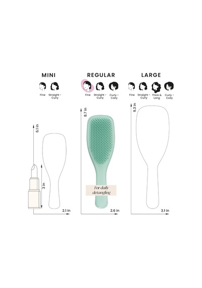 The Ultimate Detangler Fine & Fragile Dark Teal-hassas İnce Saç Fırçası-tarak