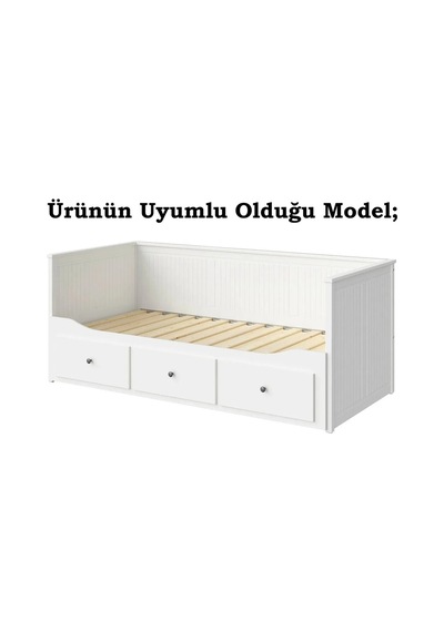 Divan 150x50 Beyaz Bariyer - Hemnes Divan Uyumlu Geçmeli Yatak Bariyeri, Trabzan, Korkuluk Beyaz - 736217559
