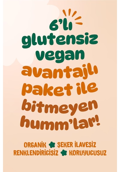 Humm Organic Organik Glutensiz Vegan Kek Atıştırmalık 6 x 30 G
