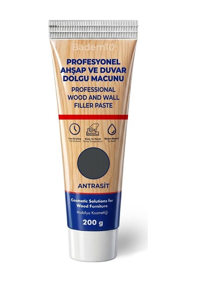 Ahşap Parke Tamir Macunu Gri Antrasit Mobilya Dolgu Çatlak Çizik Gideri 200 Gr Macun