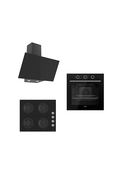 Ferre XE62CS- CS205 - D077 Siyah Ankastre Set