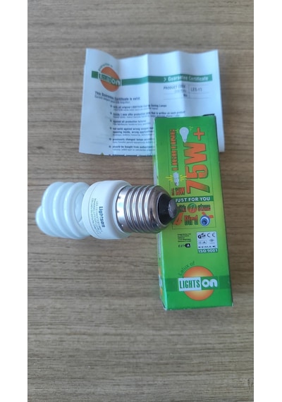 Lightson 13w 75w Dengi E27 Spiral Tasarruflu Ampul Les-13 Beyaz Işık